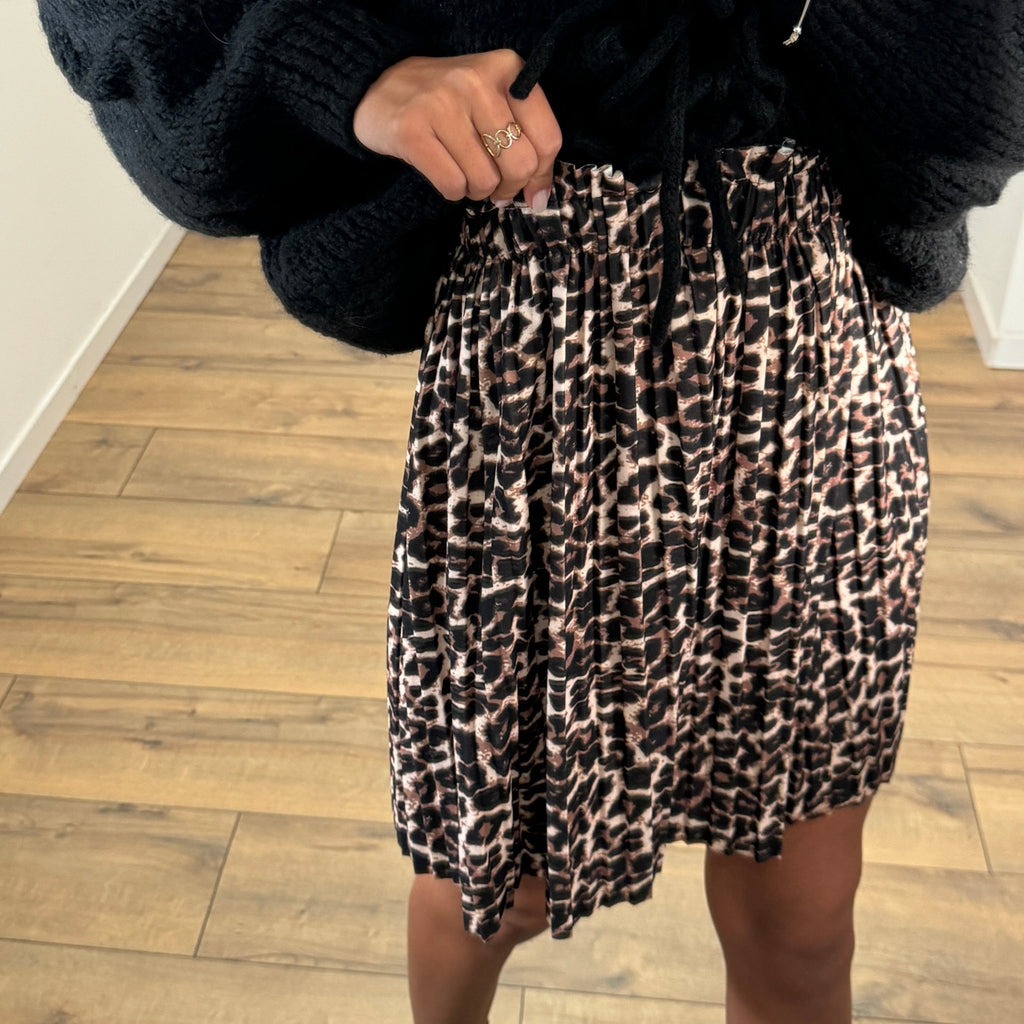 JUPE COURTE LEOPARD COLINE