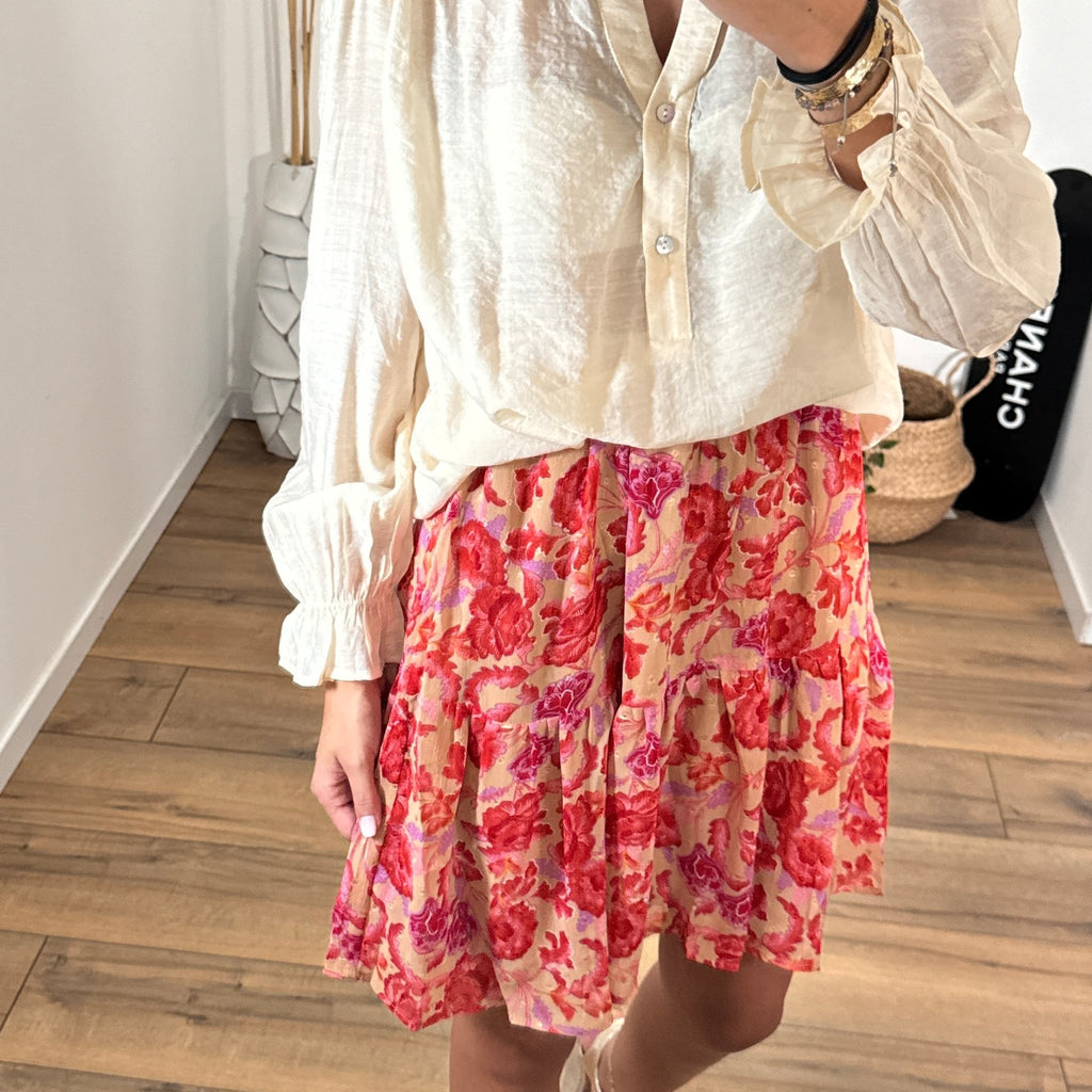 Jupe Fleurie – Imprimé Floral Femme Taille 40 Neuve Sans étiquette