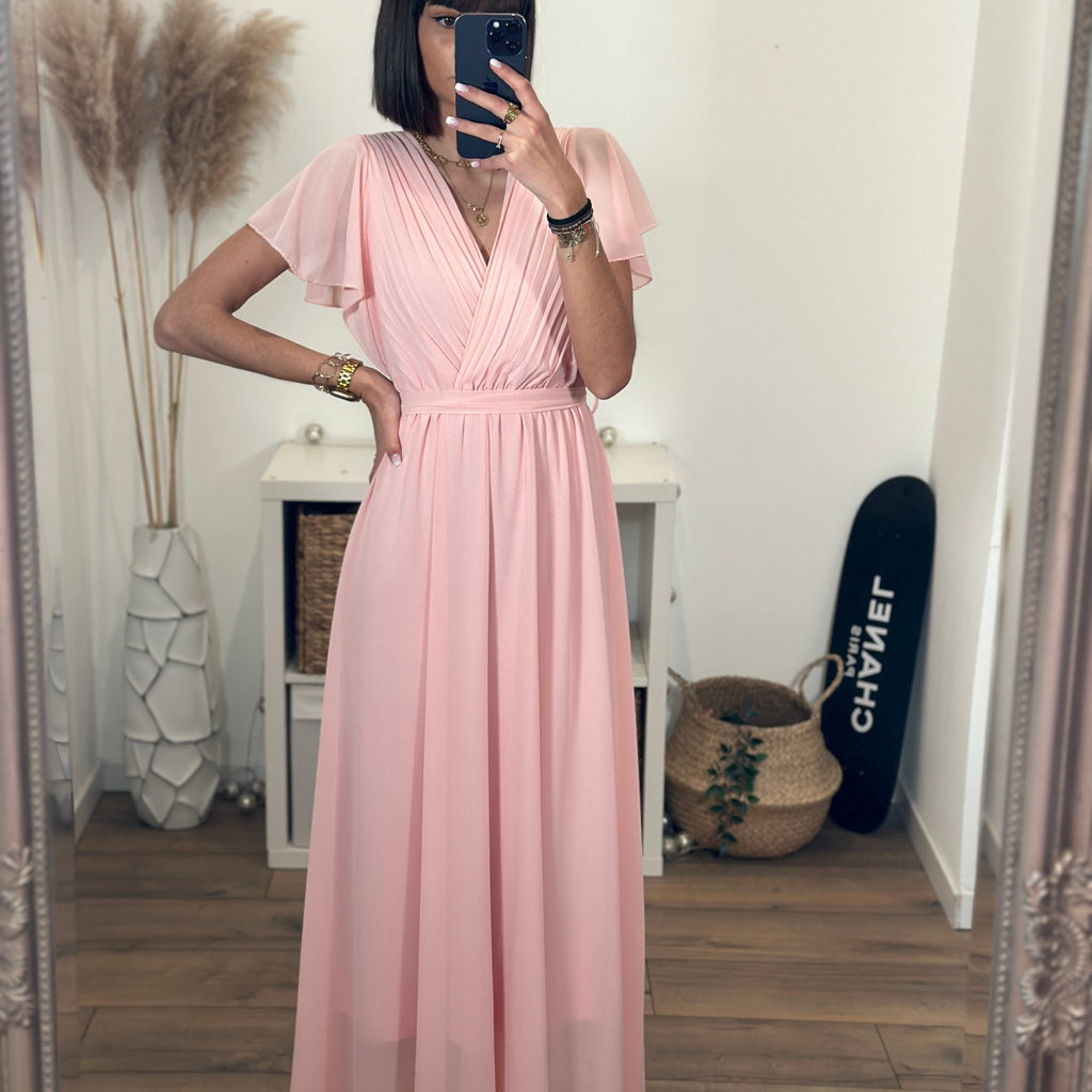 ROBE ROSE POUDRE ROMY �?? La Petite Somptueuse