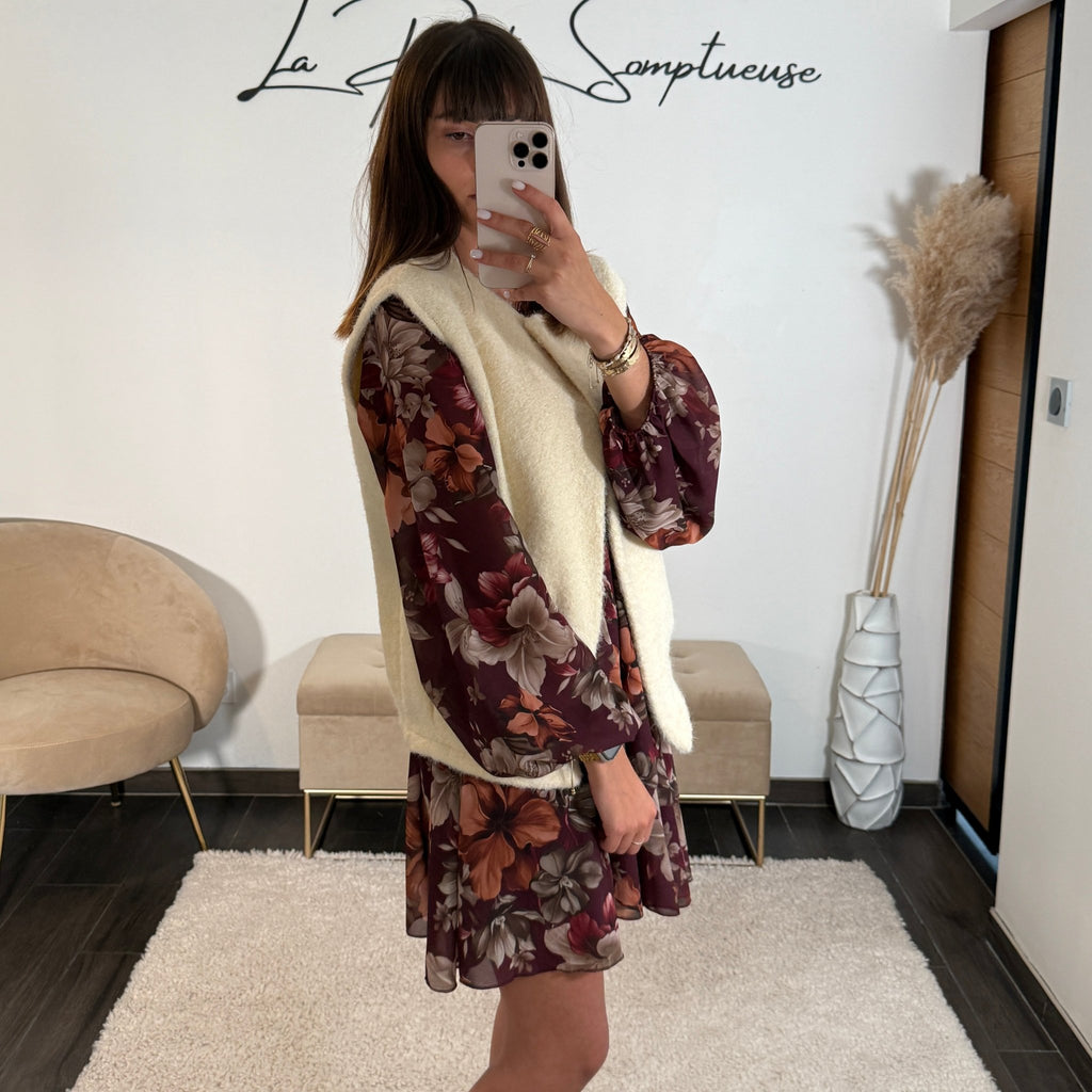 VESTE SANS MANCHE ECRUE LUMIA – La Petite Somptueuse