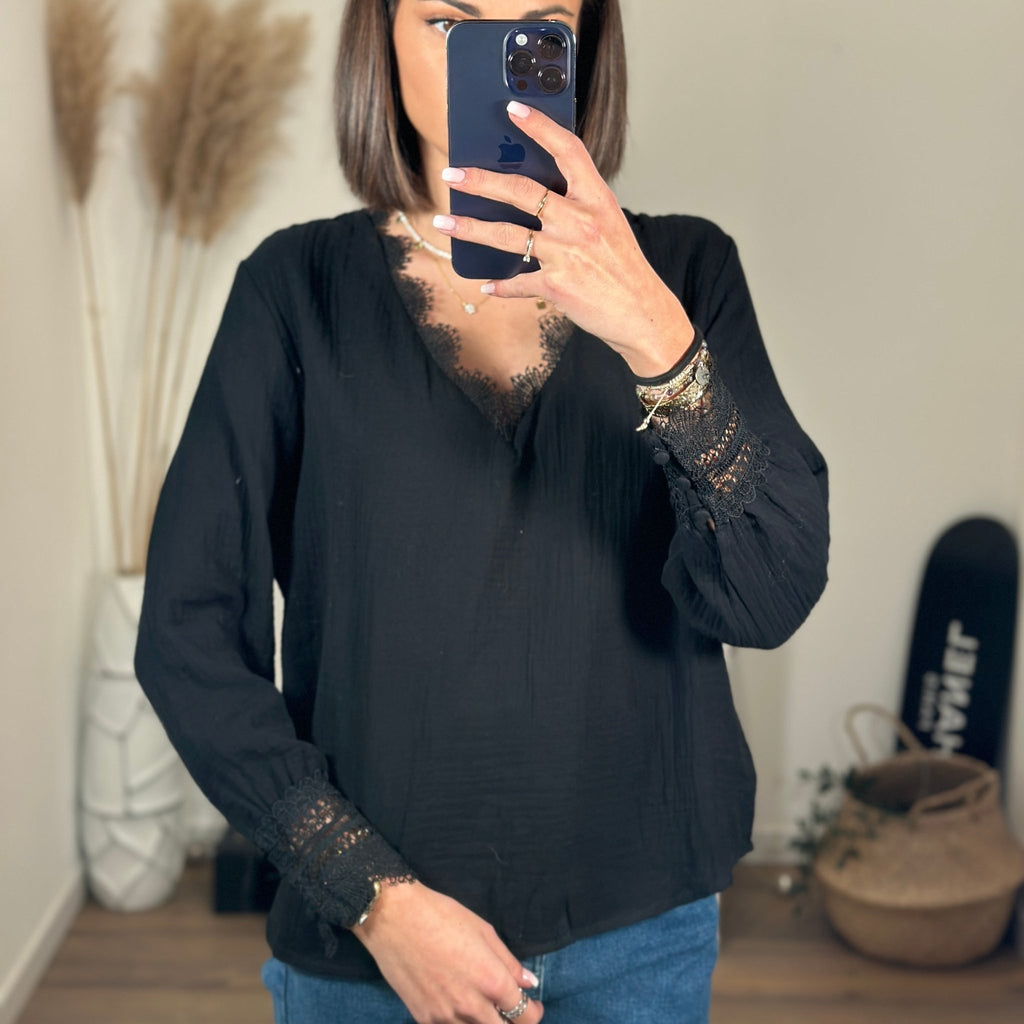 Blouse en gaze de coton sale