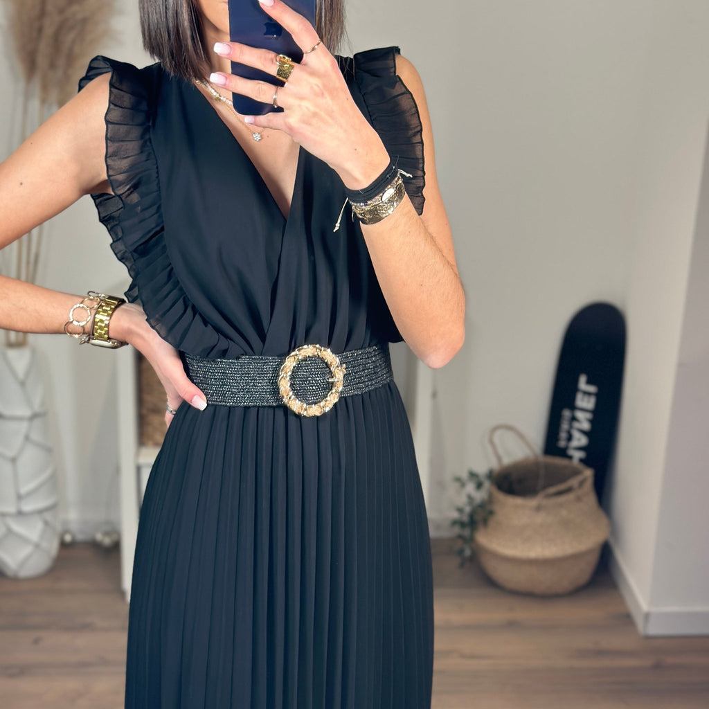Robe Longue Maxi Noire BCBGMAXAZRIA Taille 36 - Occasion Très Bon état
