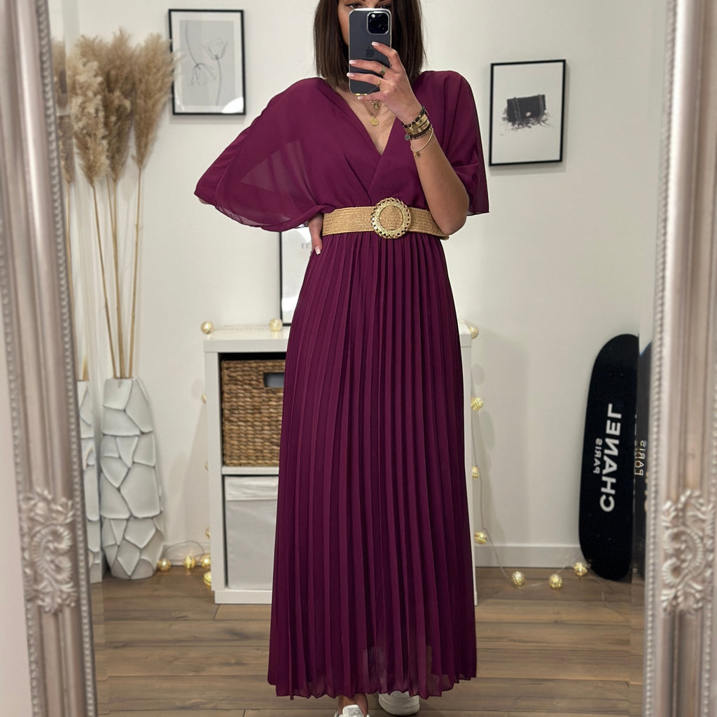 ROBE LONGUE PRUNE JULIA – La Petite Somptueuse - Main Image