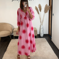 ROBE ROSE GAZE DE COTON SUNNY