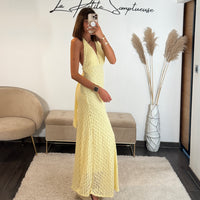 ROBE DENTELLE JAUNE MARION
