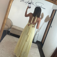 ROBE DENTELLE JAUNE MARION
