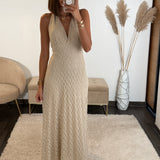 ROBE DENTELLE BEIGE MARION