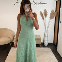 ROBE DENTELLE VERT D'EAU MARION