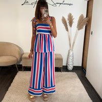 ENSEMBLE BLEU ET FUCHSIA SUNY