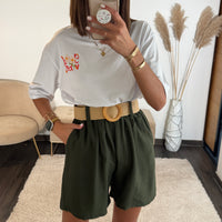 SHORT CEINTURE KAKI MARCUS