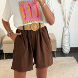SHORT CEINTURE CHOCO MARCUS