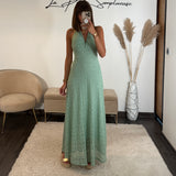 ROBE DENTELLE VERT D'EAU MARION