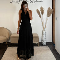 ROBE DENTELLE NOIR MARION