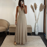ROBE DENTELLE BEIGE MARION