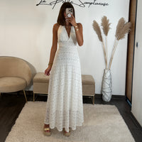 ROBE DENTELLE BLANC MARION