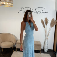 ROBE DENTELLE BLEU CIEL MARION