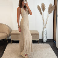 ROBE DENTELLE BEIGE MARION