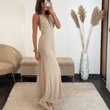 ROBE DENTELLE BEIGE MARION