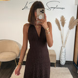ROBE DENTELLE CHOCO MARION