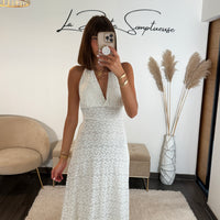 ROBE DENTELLE BLANC MARION