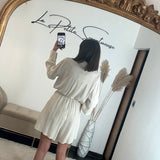 ENSEMBLE BEIGE EN LIN