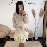 ROBE COURTE BEIGE ISIA