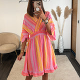 ROBE GAZE DE COTON LILAS