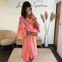 ROBE GAZE DE COTON LILAS