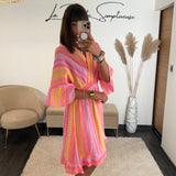ROBE GAZE DE COTON LILAS