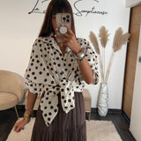 CHEMISE A POIS BLANCHE
