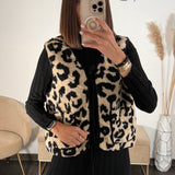 GILET SANS MANCHE LEOPARD ARIA