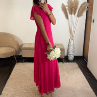 ROBE LONGUE FUCHSIA OLIVIA