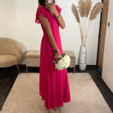 ROBE LONGUE FUCHSIA OLIVIA