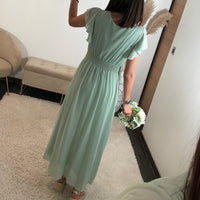 ROBE LONGUE VERT D'EAU OLIVIA