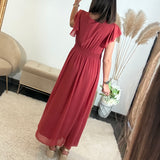 ROBE LONGUE VIEUX ROSE OLIVIA