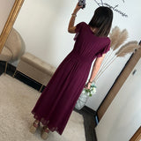 ROBE LONGUE PRUNE OLIVIA
