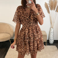 ROBE COURTE LEOPARD GIANNI