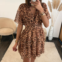 ROBE COURTE LEOPARD GIANNI