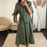 ROBE CHEMISE KAKI KELLY