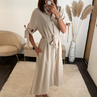 ROBE CHEMISE BEIGE KELLY