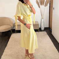 ROBE CHEMISE JAUNE KELLY