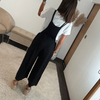SALOPETTE NOIRE + T-SHIRT BLANC