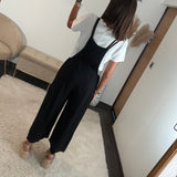 SALOPETTE NOIRE + T-SHIRT BLANC