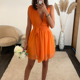 ROBE MULTIPOSITION COURTE ORANGE ATHENA