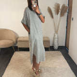 ROBE GAZE COTON RAYEE KAKI GAELLE
