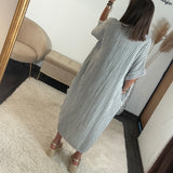 ROBE GAZE COTON RAYEE KAKI GAELLE
