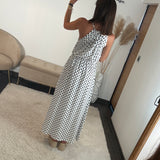 ROBE BLANCHE A POIS LOUISA