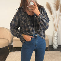 CHEMISE A CARREAUX + TOP  MARINE ALOIS
