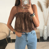 TOP DENTELLE CHOCO JINA