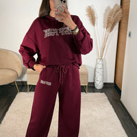 ENSEMBLE JOGGING BORDEAUX NEW YORK